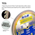 Aluminum Cutting Circular Saw Blade, Thin Aluminum,The Cutting Head uses a Special Anti-Heat Sticking Coating with high Finish and Long Life,NFM 10 inch 100-Tooth 5/8" -TA