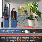 F04 Underground Wire Locator, Cable Locator with Earphone, Buried Wire Detector for Locating Breakage Cables & Wires Dog Fence Cables