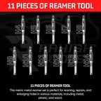 Adjustable Hand Reamer Tool H4 to H14 Sizes - 15/32" to 1-1/2” Reaming Tool for Precise Hole Finishing with 6 Carbon Steel Blades - Hand Tools Reamers for Metal & Wood - 11.90mm - 38.10mm