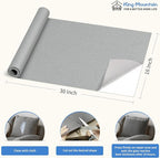 KING MOUNTAIN Canvas Repair Patch 16×30 Inch Self-Adhesive Waterproof Fabric Patch for Sofas, Tents, Furniture,Tote Bags, Car Seats (Grey2.0)