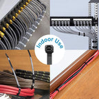 Zip Ties 14 inch (4000 Pack), 50 lb, UV Resistant Cable Ties, Black Wire Ties, Tie Wraps, SKALON
