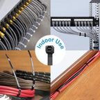 Zip Ties 14 inch (100 Pack), Black, 50lb Tensile Strength, UV Resistant Cable Ties for indoor and outdoor by SKALON