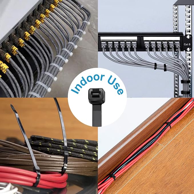 Zip Ties 12 inch, Black Zip Ties 100 pack, 40lb, Cable Ties, Self-locking Wire ties for indoor and outdoor use, by Tantti