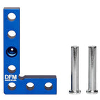 Small Square and Center Finder - Mini Square Tool with 11/32" Center Marking Hole Woodworking, Carpenter Engineering Square, Center Marking Tool, Made in USA - Blue