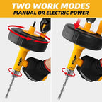 Drain Auger, Drain Snake With Drill Adapter, 25ft Plumbing Auger Heavy Duty Flexible Sink Steel Plumbing Auger Bathroom Hair Clog Removal Tool