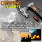 SHINY CRAFTS-Viking Axe Bearded Axe Tomahawk Birthday Gifts-Viking Axe Real, Bearded Axe Real Hatchet Russian Valknut Wood Working Tool with Premium Leather Sheath (SCA-10)