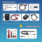 HDS272 Oscilloscope, 70MHz Bandwidth Dual Channel Oscilloscope Multiumeter, 2 in 1 Function 20,000 Counts Multiumeter 3.5" LCD for Electronic Measurement Circuit Design, Test, Repair