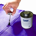 SX 69 Vinyl Repair Kit | Inflatable Bounce House Repair Kit | Includes 8 Ounce Adhesive and Vinyl Roll | for Flexible, Waterproof Repairs of Tears, Punctures, and Holes