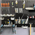 248PCS Pegboard Accessories Organizer Kit,1/8 and 1/4 inch Pegboard Hooks Assortment, Pegboard Bins, Metal Hooks for Hanging Storage (Transparent)