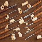 12-Pieces Woodworking Wood Carving Tools Chisel Set with Wooden Box, Razor Sharp CR-V 60 Steel Blades