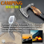 SHINY CRAFTS-Camping Axe Tomahawk Viking Bearded Axe Viking Axe Valentine's Day Gift Birthday Gift for him with Premium Leather Sheath (SCA-16)