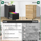 Superday 2 Drawer File Cabinet, Metal Rolling Filing Cabinet with Lock, Small File Cabinets with 2 Drawer, Filing Cabinets for Home Office Fit A4/Letter/Legal, Easy Assemble, Black
