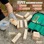 Wood Carving Kit, Whittling Kit for Beginners 17PCS Wood Carving Tools with 3PCS Whittling Knife 9PCS Basswood Blocks & Gloves & Strop Block & Polishing Compound Wood Carving Set Hobbies for Adults
