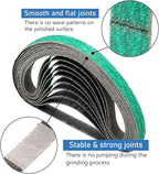 1/2 Inch x 18 Inch Sanding Belts for File Sander, 20-Pack 80 Grit Zirconia Sanding Belts for 1/2" x 18" Belt Sander