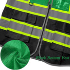 BeautyWill Custom Logo 10/20 Pack Safety Vest Class2 High Visibility Vest with Pockets Breathable Construction Vest Bulk