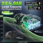 1200N.m(900ft-lbs) Brushless Impact Wrench, High Torque 1/2" Impact Gun with 2 * 21V 4.0AH Battery, Fast Charger, 5 Sockets & Storage Case, Cordless Impact Driver for Home Car Truck Tires