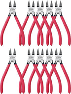 Wire Cutters 10 Pack, 6" Dykes Cutter, HOUSERAN Dikes Wire Cutters Wire Snips with Non-slip Red Handle, Side Cutters, Spring Loaded Wire Cutters, Flush Cutters for Artificial Flowers, Crafts, Zip Tie