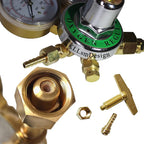 2 Piece Dual Welding Gas Gauges Oxygen (CGA-540) and Acetylene (CGA-510) Regulators Combo（Two-piece suit ）