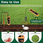Underground Wire Locator, Up to 3 Feet Deep and 1,640 Feet Long, Wire Detector with Headset and Battery, Underground Wire Breaker Locator for Pet Fence, Underground Irrigation and Power Line