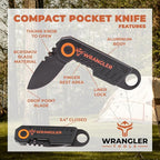 Small Pocket Knife for Men - Folding Keychain Knife with 1.9" Blade - Mini EDC Compact Gear for Camping, Hiking & Tactical Gear, Lightweight Everyday Carry