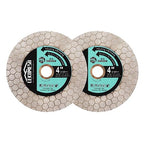 4 Inch Diamond Cutting Disc - 2pcs Tile Saw Blade Cutting Wheel Double-Sided Diamond Discs for Cutting Grinding Porcelain Ceramic Tile Marble Granite Artificial Stone