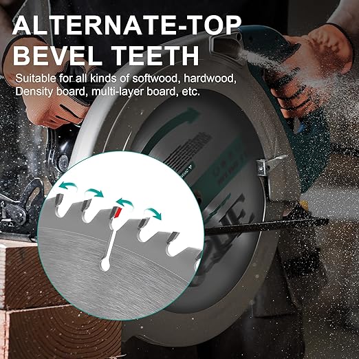 4-1/2 Inch Circular Saw Blade 40T, 7/8 Inch Arbor, Alternate Top Bevel Saw Blades for Cutting Wood, 3 Pack