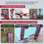UNI-T AC/DC Advanced Circuit Tracer and Breaker Finder Kit, Wire Tracer Electrical in Wall Underground Short Open Detection 8V-480V Voltage Measurement 8 Languages(UT25CL)