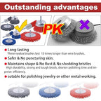 Rocaris 10 Pack Nylon Filament Abrasive Wire Brush Wheel & Cup Brush Set with 1/4 Inch Hex Shank, for Removal of Rust/Corrosion/Paint