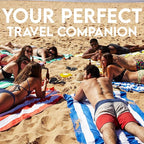 Dock & Bay Beach Towel - Quick Dry, Sand Free - Compact, Lightweight - 100% Recycled - Includes Bag - Cabana - Phi Phi Pink - Large (160x90cm, 63x35)