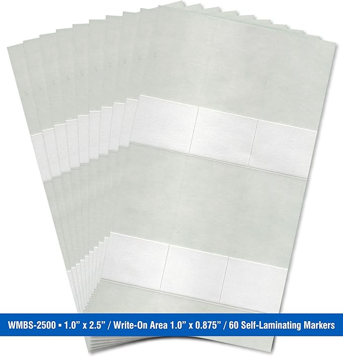 Premium Wire Marker Book for Cable Management, Vinyl-Coated, High-Tack Adhesive, Electric Panel Wire Label Stickers - 10 Pages, 1 Book, Blank Self-Laminating Write on Labels (Pack of 1)