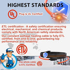 HEATIT Electric Heating Cable 120V Heat Tape for Pipes Automatic Heat Tape Pipe Freeze Protected Heated Cable 18 Feet