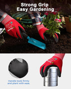 Safety Work Gloves MicroFoam Nitrile Coated-3 Pairs Pack,Red Seamless Knit Nylon Glove with Black Micro-Foam Nitrile Grip,Ideal for General Purpose,Automotive,Home Improvement,Painting(XX-Large)
