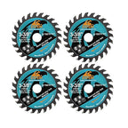 Wood Cutting Disc 3-3/8" 4pcs - 24T TCT Carbide Tipped Teeth Compact Circular Saw Blade with 10mm Arbor, General Purpose for Cuttting in Wood Plastic and Composite Materials