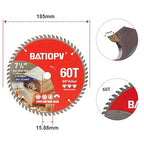 Circular Saw Blades 7-1/4 Inch, 60T for Wood Cutting – Ideal for Hardwood, Plywood, Chipboard – Precision Carbide-Tipped Saw Blades for Smooth Finish