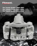 cciyu Rear Left & Right Brake Calipers Assembly w/Bracket 19B2697 19B2696 2005-2007 For Toyota For Avalon,2002-2006 For Toyota For Camry,2004-2008 For Toyota For Solara