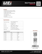 UEi Test Instruments Em201Spkit Static Pressure Kit