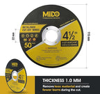 50 PCS Cut Off Wheels Angle Grinder Cutting Disc 4-1/2" x .045" x 7/8" Ultra Thin Cut Off Wheel for Metal