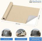 KING MOUNTAIN Canvas Repair Patch 16×60 Inch Self-Adhesive Waterproof Fabric Patch for Sofas, Tents, Furniture,Tote Bags, Car Seats (Khaki)