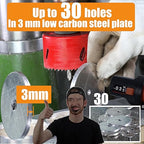 9-27/32” HSS Bi Metal Hole Saw Cutter with Arbor Heavy Duty Hole Saw Bit for Wood Drywall Plastic Aluminum Mild Steel Iron Metal Stainless Steel