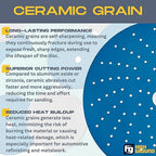 High Ground 6 Inch Multi-Hole Hook and Loop Clean Sanding Disc, Ceramic Abrasive, Dust-Free, High Performance, Long Lasting - 50pcs (Blue, 6 Inch, 120.0, Fine)