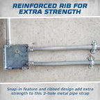 OHLECTRIC Heavy Duty Pipe Strap (20 Pack - 1½ Inch) Zinc Plated Conduit Clamps, 2 Hole Steel EMT Pipe Strap U Bracket, Zinc Coated Tension Tube Clip, Metal Pipe Clamp for EMT Conduits