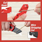 WORKPRO Folding Utility Knife, Quick Change Blade, Lightweight Nylon Handle, Utility Cutter with 10-piece Extra Blades