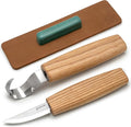 BeaverCraft S01 Wood Spoon Carving Knives Set Spoon Making Tools Kit Whittling Knife Hook Knife Right-handed Bowl Cup Kuksa for Beginners Woodworking Professional Wood Carving Kit