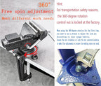 2-in-1 Dual-Purpose Combined Bench Vise or Table Vise, With end-point locking device，Portable Universal Rotate 360° Work Clamp-On Vise, 3.2" Black