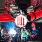 Tandefio 4 Pcs Welding Rod Storage Tube 40 Inch Tig Rod Storage Canisters Welding Electrode Holder Airproof Waterproof Container(Red)