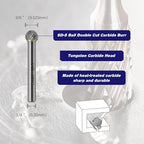 SD-3 Tungsten Carbide Burr Rotary File, Double Cut Ball Burs, 1pc by LU&MN