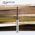 1/4 Inch Shank 1/8 Inch Dia Downcut Spiral Router Bit - 1 Inch Cutting Length 3 Inch Overall Length| CNC Router Bits for Woodworking, Mortising, and Engraving