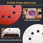 100 PCS 5 Inch Sanding Discs 800 Grit Hook and Loop Adhesive Round Sandpaper for Random Orbital Sander