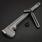 DURATECH 24-inch Heavy Duty Aluminum Straight Pipe Wrench, Adjustable Plumbing Wrench, Drop Forged, Exceed GGG standard