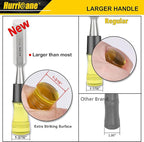 HURRICANE 4 Piece Wood Chisel Set for Woodworking. CR-V Steel Beveled Edge Blades with Safety Caps. Extra Large Grip, Impact-Resistant PVC Handle Chisels (1/4", 1/2", 3/4", 1")